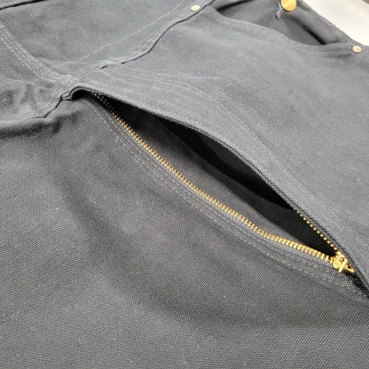 【中古品】【メンズ】 Carhartt カーハート R01 BLK メキシコ製 DOUBLE KNEE DUCK OVERALLS ダブルニー ダック オーバーオール 157-250831-rk-24-izu サイズ：42×32 カラー：ブラック 万代Net店