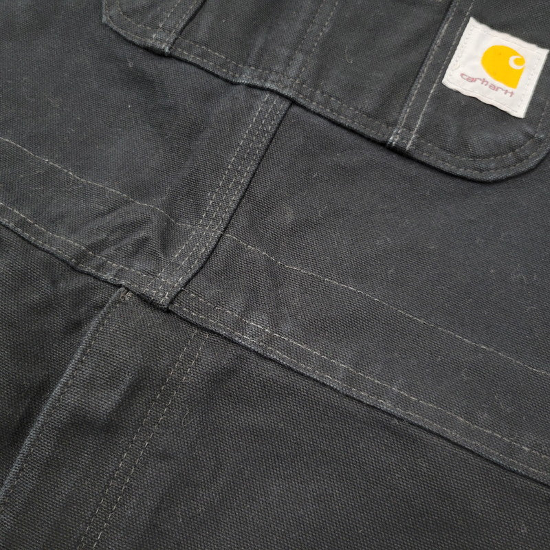 【中古品】【メンズ】 Carhartt カーハート R01 BLK メキシコ製 DOUBLE KNEE DUCK OVERALLS ダブルニー ダック オーバーオール 157-250831-rk-24-izu サイズ：42×32 カラー：ブラック 万代Net店