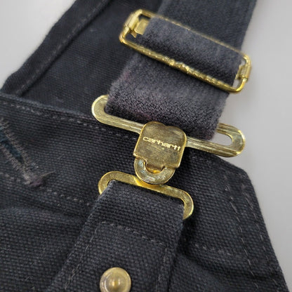 【中古品】【メンズ】 Carhartt カーハート R01 BLK メキシコ製 DOUBLE KNEE DUCK OVERALLS ダブルニー ダック オーバーオール 157-250831-rk-24-izu サイズ：42×32 カラー：ブラック 万代Net店