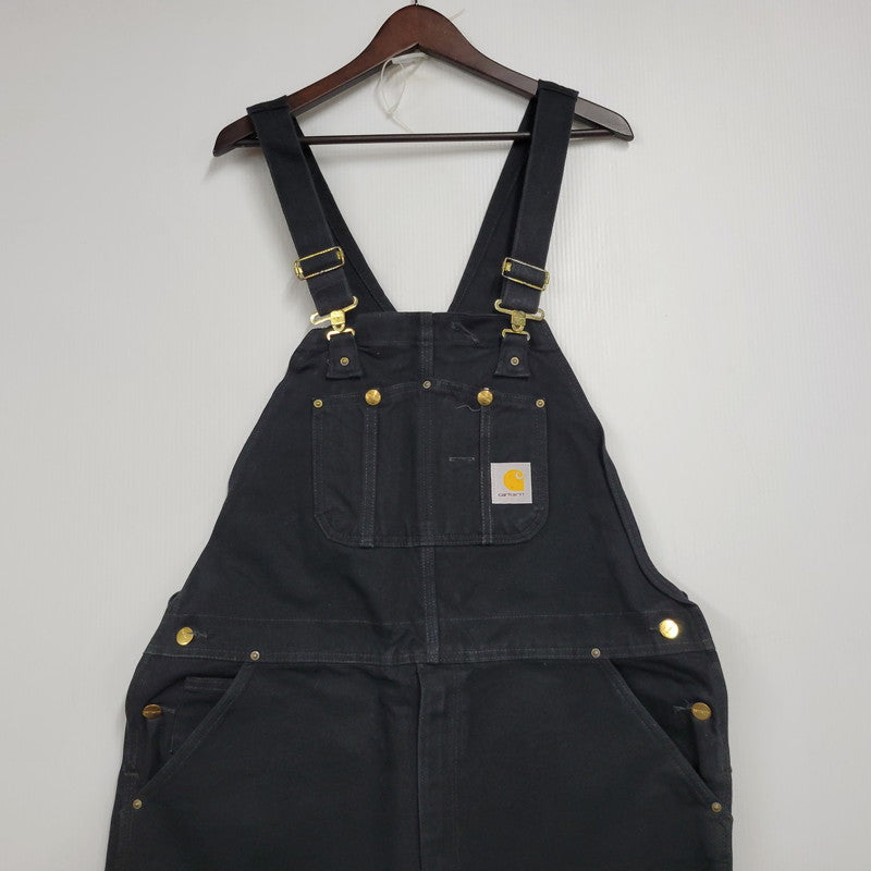 【中古品】【メンズ】 Carhartt カーハート R01 BLK メキシコ製 DOUBLE KNEE DUCK OVERALLS ダブルニー ダック オーバーオール 157-250831-rk-24-izu サイズ：42×32 カラー：ブラック 万代Net店