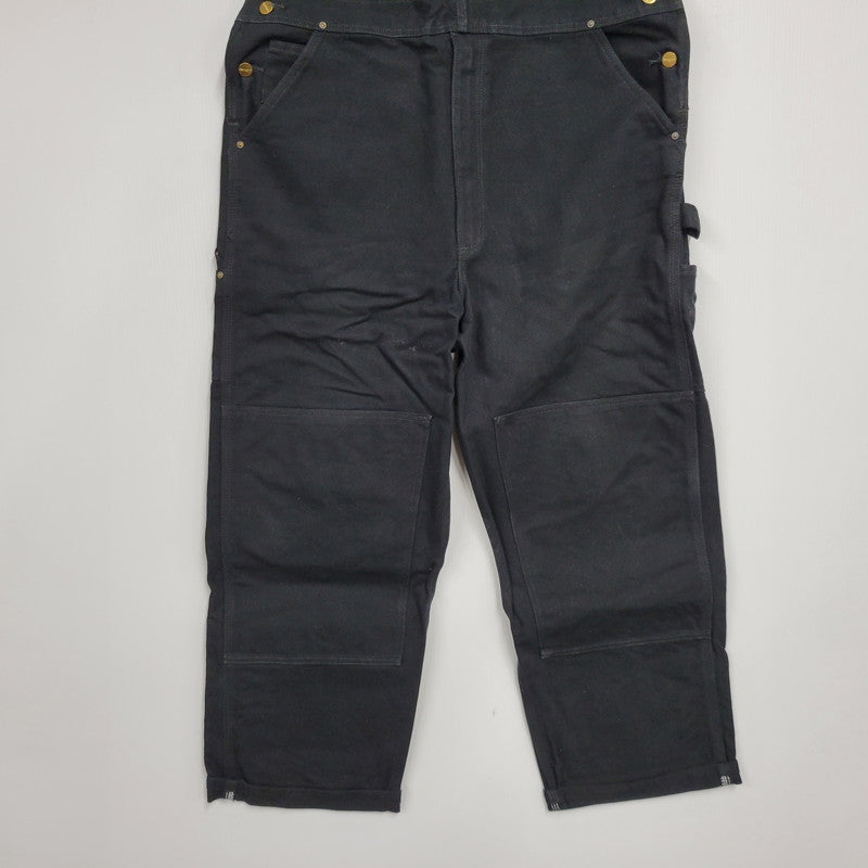 【中古品】【メンズ】 Carhartt カーハート R01 BLK メキシコ製 DOUBLE KNEE DUCK OVERALLS ダブルニー ダック オーバーオール 157-250831-rk-24-izu サイズ：42×32 カラー：ブラック 万代Net店