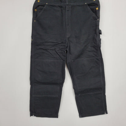 【中古品】【メンズ】 Carhartt カーハート R01 BLK メキシコ製 DOUBLE KNEE DUCK OVERALLS ダブルニー ダック オーバーオール 157-250831-rk-24-izu サイズ：42×32 カラー：ブラック 万代Net店