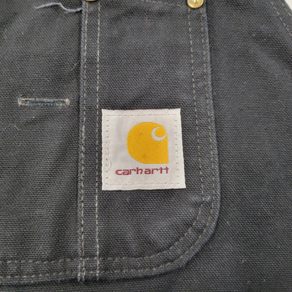 【中古品】【メンズ】 Carhartt カーハート R01 BLK メキシコ製 DOUBLE KNEE DUCK OVERALLS ダブルニー ダック オーバーオール 157-250831-rk-24-izu サイズ：42×32 カラー：ブラック 万代Net店