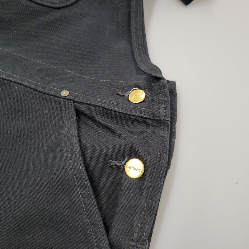 【中古品】【メンズ】 Carhartt カーハート R01 BLK メキシコ製 DOUBLE KNEE DUCK OVERALLS ダブルニー ダック オーバーオール 157-250831-rk-24-izu サイズ：42×32 カラー：ブラック 万代Net店