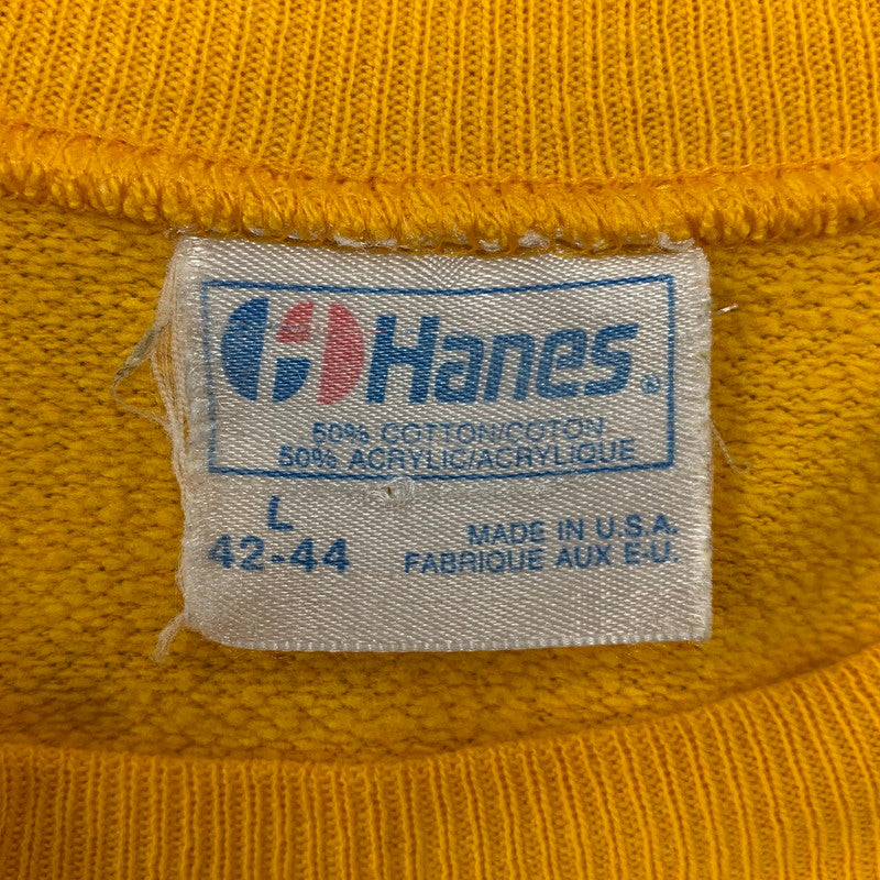 【中古品】【メンズ】 HANES ヘインズ USA製 青タグ CORONA EXTRA コロナ エキストラ SWEATSHIRT スウェットシャツ トップス 長袖 トレーナー 146-250907-ya-01-izu サイズ：L カラー：イエロー 万代Net店