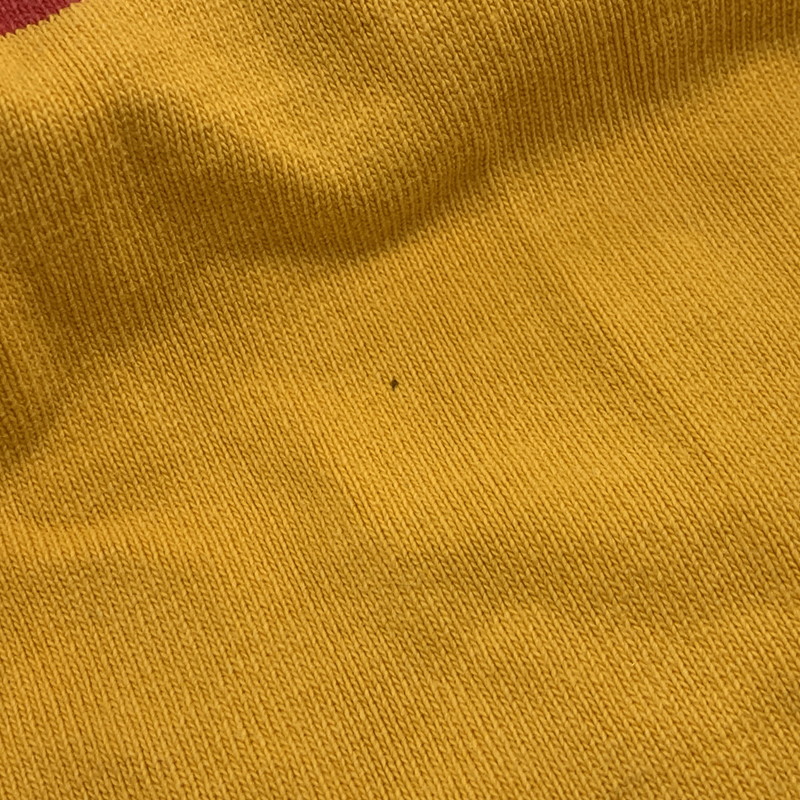 【中古品】【メンズ】 Barbarian バーバリアン カナダ製 旧タグ QUEEN'S UNIVERSITY クイーンズ ユニバーシティ LS ロングスリーブ RUGGER SHIRT ラガー シャツ トップス 長袖 146-250907-ya-04-izu サイズ：XL カラー：イエロー系 万代Net店