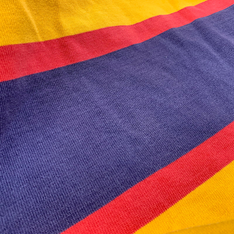 【中古品】【メンズ】 Barbarian バーバリアン カナダ製 旧タグ QUEEN'S UNIVERSITY クイーンズ ユニバーシティ LS ロングスリーブ RUGGER SHIRT ラガー シャツ トップス 長袖 146-250907-ya-04-izu サイズ：XL カラー：イエロー系 万代Net店