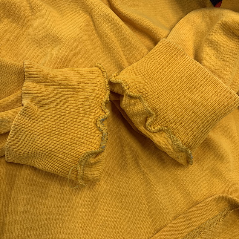 【中古品】【メンズ】 Barbarian バーバリアン カナダ製 旧タグ QUEEN'S UNIVERSITY クイーンズ ユニバーシティ LS ロングスリーブ RUGGER SHIRT ラガー シャツ トップス 長袖 146-250907-ya-04-izu サイズ：XL カラー：イエロー系 万代Net店