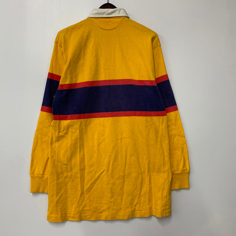 【中古品】【メンズ】 Barbarian バーバリアン カナダ製 旧タグ QUEEN'S UNIVERSITY クイーンズ ユニバーシティ LS ロングスリーブ RUGGER SHIRT ラガー シャツ トップス 長袖 146-250907-ya-04-izu サイズ：XL カラー：イエロー系 万代Net店