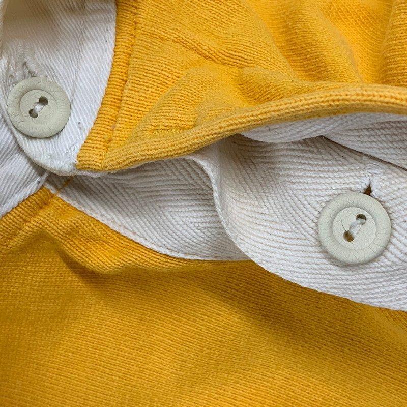 【中古品】【メンズ】 Barbarian バーバリアン カナダ製 旧タグ QUEEN'S UNIVERSITY クイーンズ ユニバーシティ LS ロングスリーブ RUGGER SHIRT ラガー シャツ トップス 長袖 146-250907-ya-04-izu サイズ：XL カラー：イエロー系 万代Net店