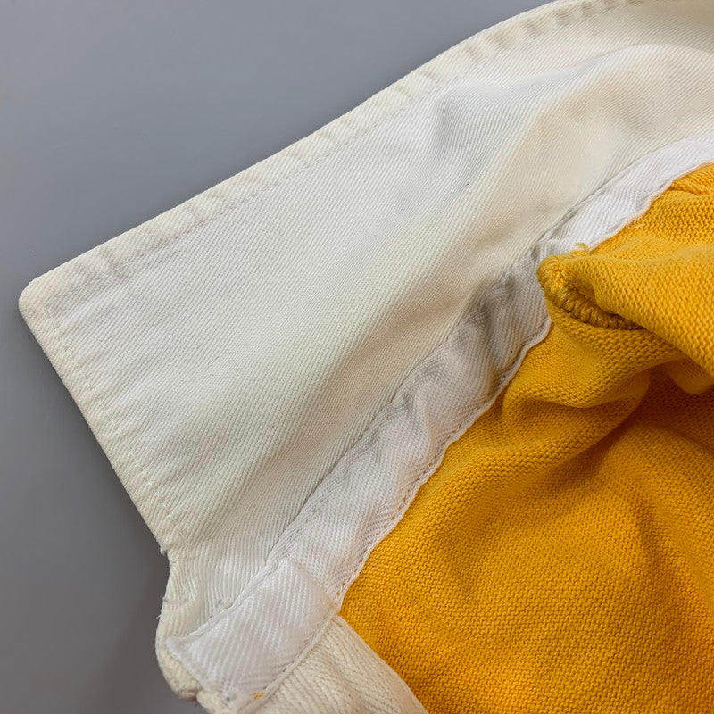 【中古品】【メンズ】 Barbarian バーバリアン カナダ製 旧タグ QUEEN'S UNIVERSITY クイーンズ ユニバーシティ LS ロングスリーブ RUGGER SHIRT ラガー シャツ トップス 長袖 146-250907-ya-04-izu サイズ：XL カラー：イエロー系 万代Net店