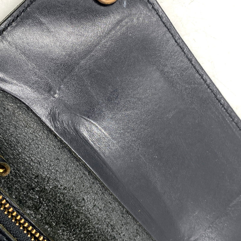 【中古品】【メンズ】 革蛸謹製 TAKOジッパー LEATHER LONG WALLET レザー ロング ウォレット 財布 長財布 200-250901-ya-06-izu カラー：BLACK 万代Net店