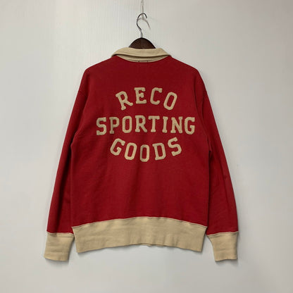 【中古品】【メンズ】 WAREHOUSE ウエアハウス HALF ZIP SWEATSHIRT ハーフジップ スウェットシャツ 長袖 トップス 145-250901-as-21-izu サイズ：40 カラー：レッド 万代Net店