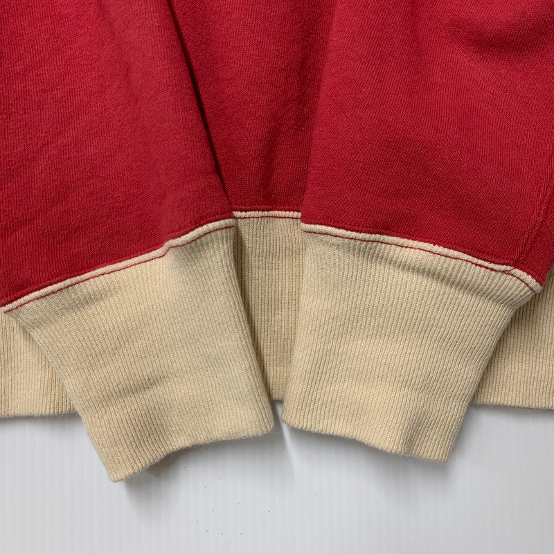 【中古品】【メンズ】 WAREHOUSE ウエアハウス HALF ZIP SWEATSHIRT ハーフジップ スウェットシャツ 長袖 トップス 145-250901-as-21-izu サイズ：40 カラー：レッド 万代Net店