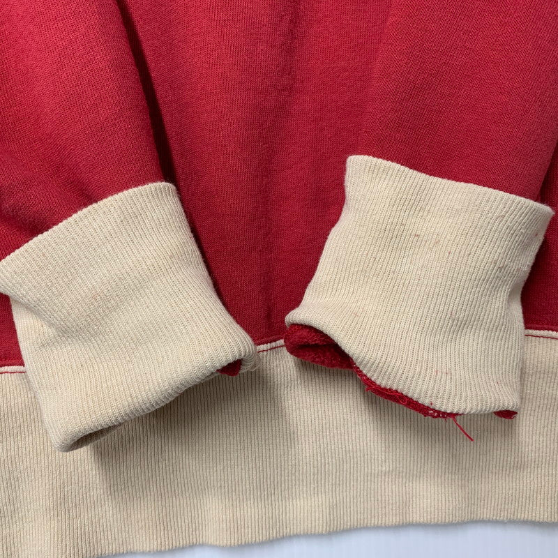 【中古品】【メンズ】 WAREHOUSE ウエアハウス HALF ZIP SWEATSHIRT ハーフジップ スウェットシャツ 長袖 トップス 145-250901-as-21-izu サイズ：40 カラー：レッド 万代Net店