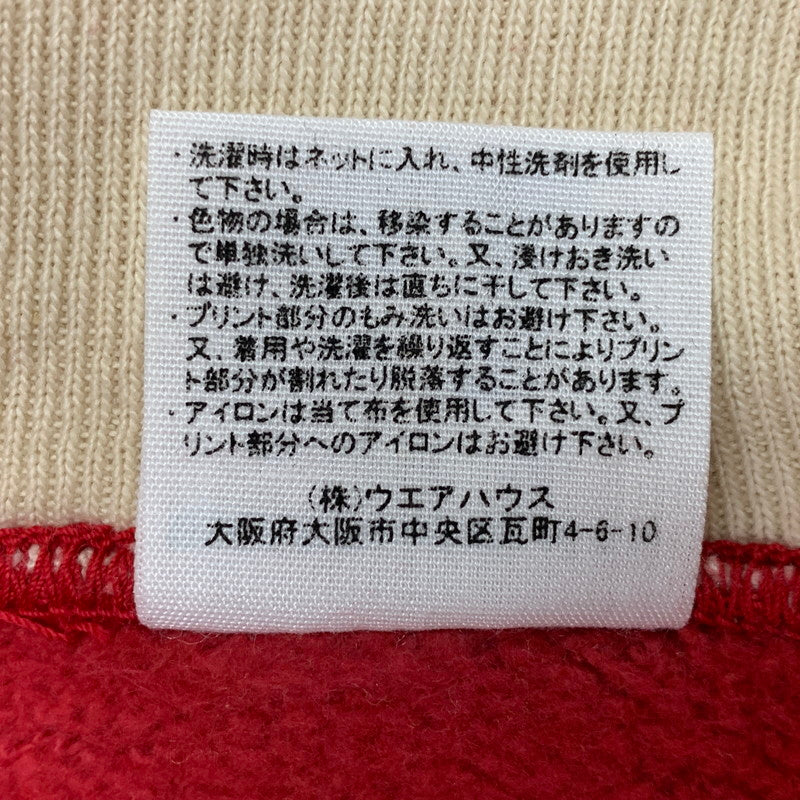 【中古品】【メンズ】 WAREHOUSE ウエアハウス HALF ZIP SWEATSHIRT ハーフジップ スウェットシャツ 長袖 トップス 145-250901-as-21-izu サイズ：40 カラー：レッド 万代Net店