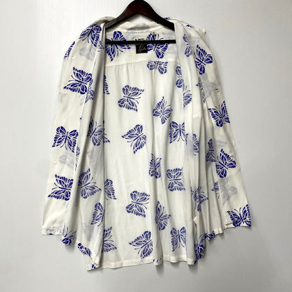 【中古品】【メンズ】 NEEDLES×SUN SURF ニードルス×サンサーフ 11-01-1316-086 21SS BUTTERFLY ALOHA SS SHIRT バタフライアロハショートスリーブシャツ トップス 半袖 140-250902-ma-05-izu サイズ：L カラー：WHITE 万代Net店