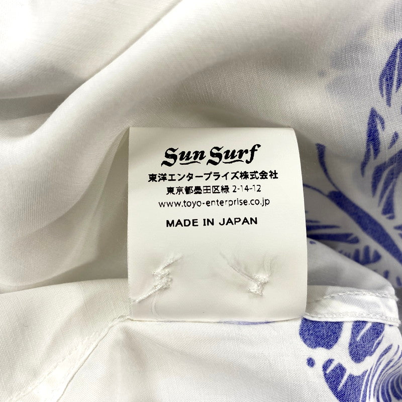 【中古品】【メンズ】 NEEDLES×SUN SURF ニードルス×サンサーフ 11-01-1316-086 21SS BUTTERFLY ALOHA SS SHIRT バタフライアロハショートスリーブシャツ トップス 半袖 140-250902-ma-05-izu サイズ：L カラー：WHITE 万代Net店