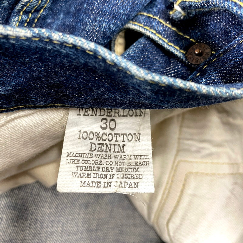 【中古品】【メンズ】 TENDERLOIN テンダーロイン T-RIDERS E CINCH BACK DENIM PANTS ライダース E シンチバックデニムパンツ ズボン ボトムス 153-250902-ma-12-izu サイズ：30 カラー：インディゴ 万代Net店