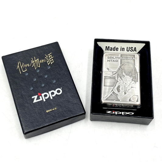 【中古美品】【メンズ/レディース】 ZIPPO ジッポ 2009年製 化物語 戦場ヶ原ひたぎ OIL LIGHTER オイル ライター 喫煙具 206-250901-ya-09-izu カラー：シルバー 万代Net店