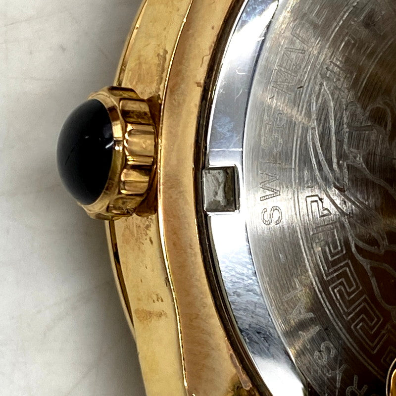 【中古品】【メンズ/レディース】 VERSACE ヴェルサーチ VFE201009663289 黒文字盤 V-SPORT II CHRONOGRAPH クロノグラフ 腕時計 197-250901-ya-05-izu カラー：ブラック×ゴールド 万代Net店