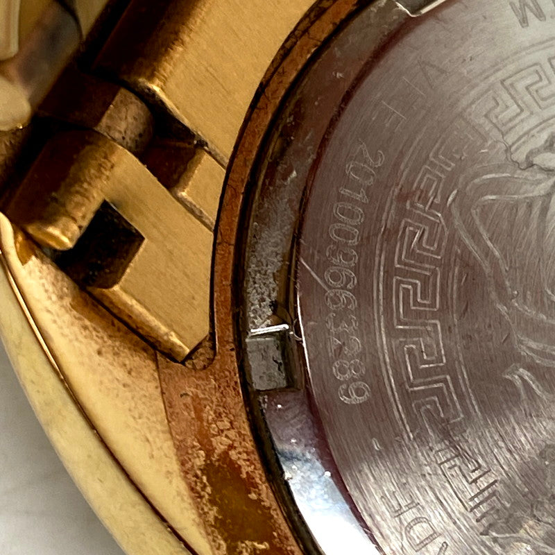 【中古品】【メンズ/レディース】 VERSACE ヴェルサーチ VFE201009663289 黒文字盤 V-SPORT II CHRONOGRAPH クロノグラフ 腕時計 197-250901-ya-05-izu カラー：ブラック×ゴールド 万代Net店