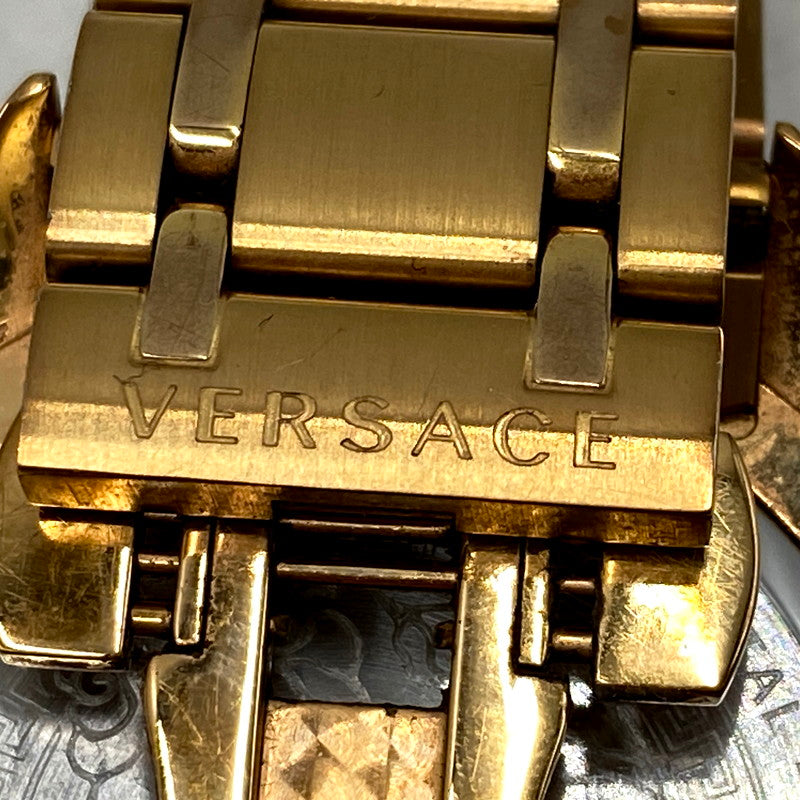 【中古品】【メンズ/レディース】 VERSACE ヴェルサーチ VFE201009663289 黒文字盤 V-SPORT II CHRONOGRAPH クロノグラフ 腕時計 197-250901-ya-05-izu カラー：ブラック×ゴールド 万代Net店