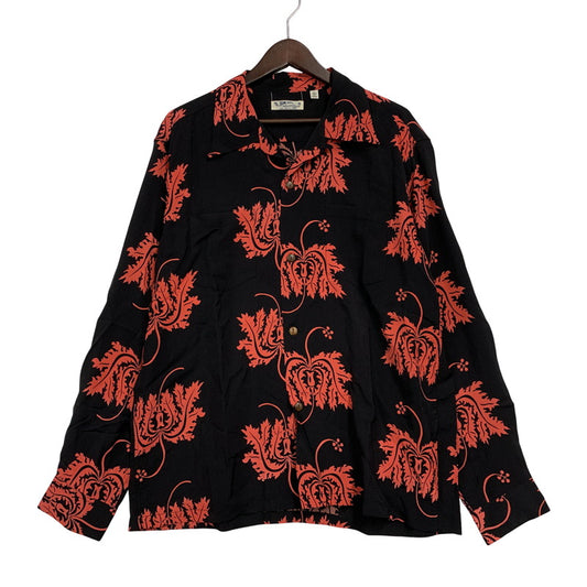 【中古品】【メンズ】 SUN SURF サンサーフ SS29402 25SS CORAL HIBISCUS RAYON LS SHIRT レイヨン 長袖 シャツ コーラル ハイビスカス トップス 145-250904-rk-09-izu サイズ：L カラー：ブラック×レッド 万代Net店