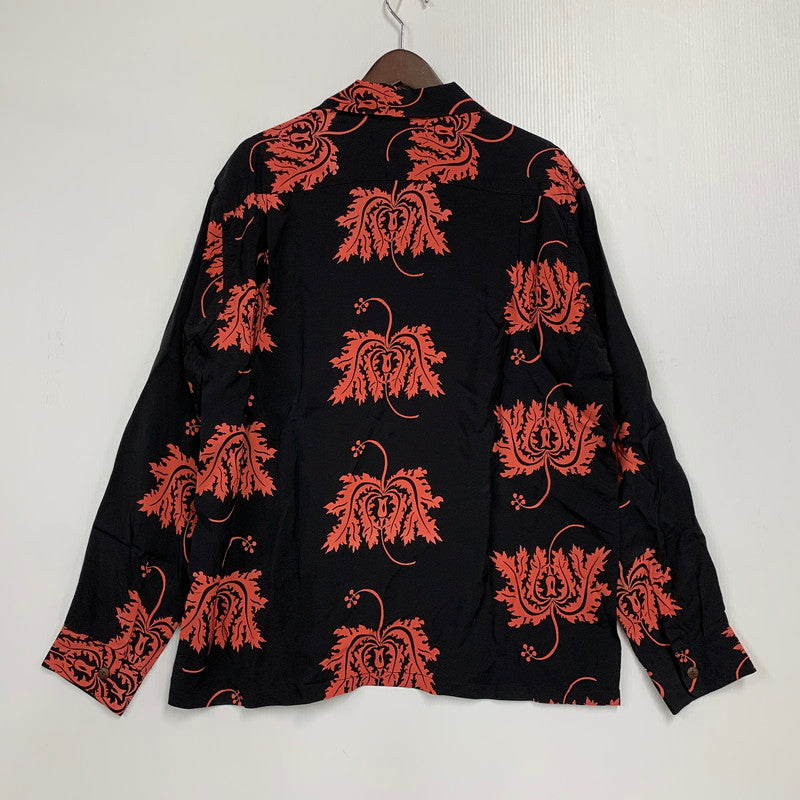 【中古品】【メンズ】 SUN SURF サンサーフ SS29402 25SS CORAL HIBISCUS RAYON LS SHIRT レイヨン 長袖 シャツ コーラル ハイビスカス トップス 145-250904-rk-09-izu サイズ：L カラー：ブラック×レッド 万代Net店