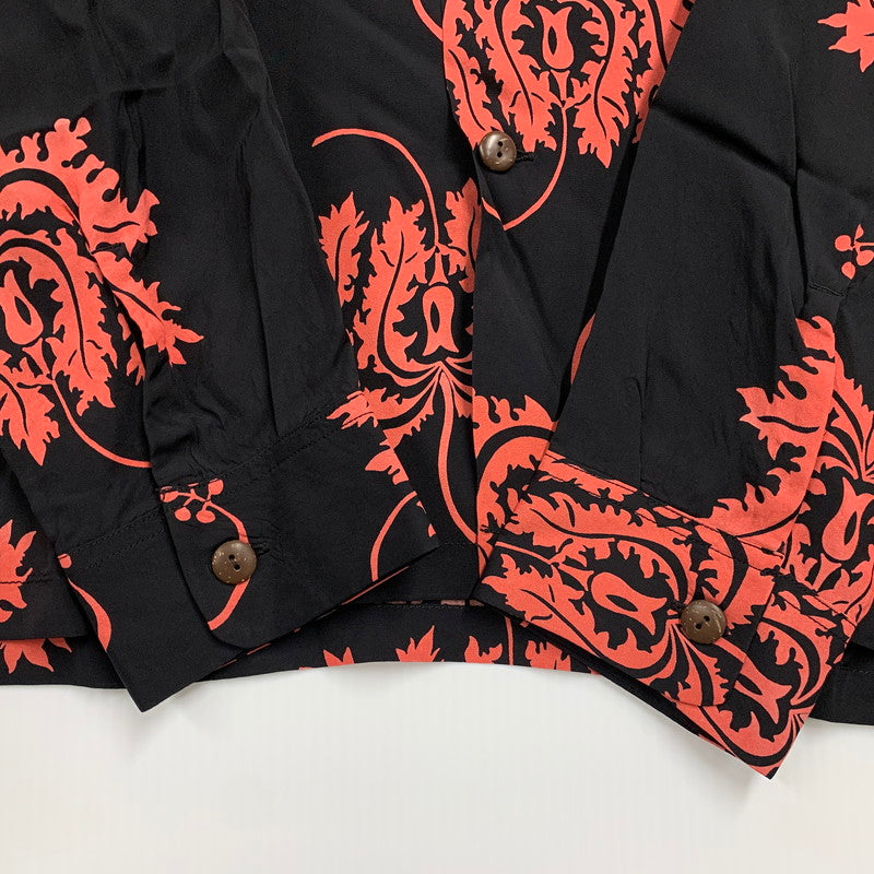 【中古品】【メンズ】 SUN SURF サンサーフ SS29402 25SS CORAL HIBISCUS RAYON LS SHIRT レイヨン 長袖 シャツ コーラル ハイビスカス トップス 145-250904-rk-09-izu サイズ：L カラー：ブラック×レッド 万代Net店