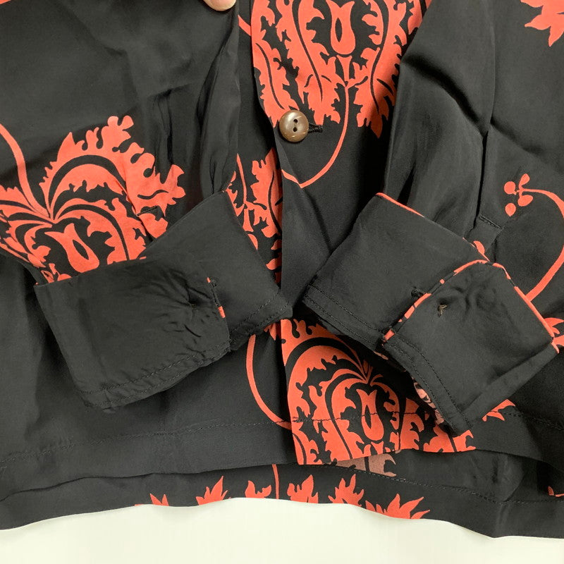 【中古品】【メンズ】 SUN SURF サンサーフ SS29402 25SS CORAL HIBISCUS RAYON LS SHIRT レイヨン 長袖 シャツ コーラル ハイビスカス トップス 145-250904-rk-09-izu サイズ：L カラー：ブラック×レッド 万代Net店