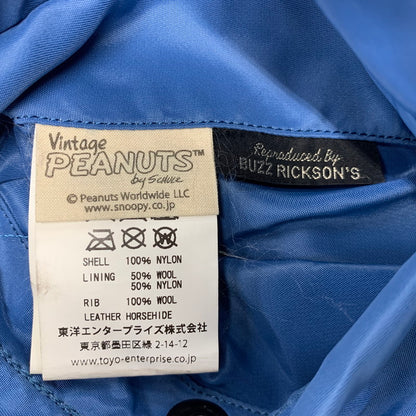 【中古品】【メンズ】 Buzz Rickson's バズリクソンズ × PEANUTS ピーナッツ ASTRONAUT LAND MFG.CO. L-2B FLIGHT JACKET BR14132 アストロノート フライトジャケット アウター 145-250901-as-15-izu サイズ：S カラー：ブルー 万代Net店