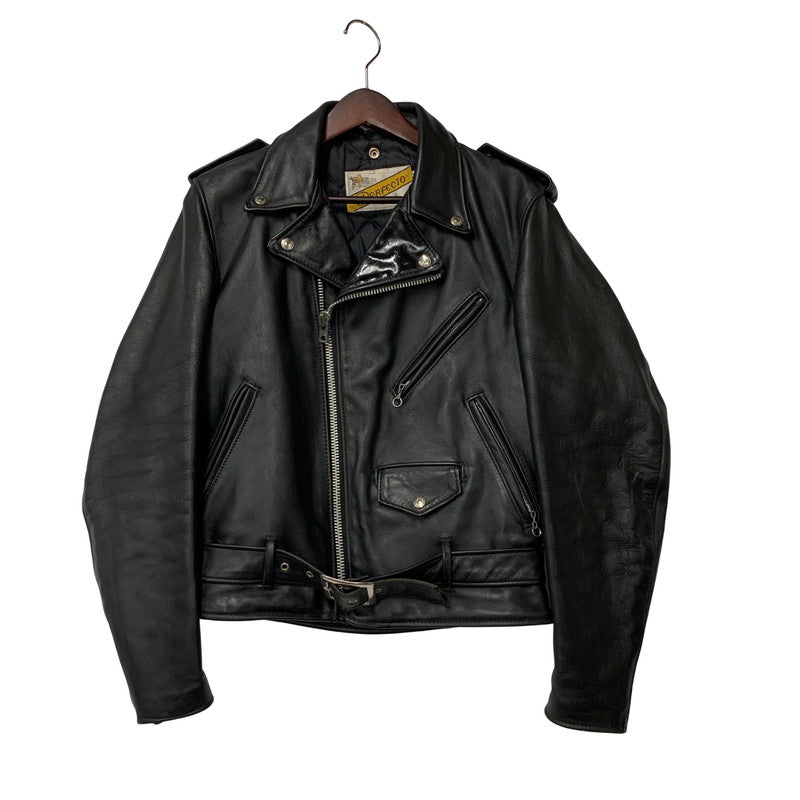 【中古品】【メンズ】 schott ショット LEATHER DOUBLE RIDERS JACKET レザー ダブル ライダース ジャケット USA製 バイカータグ アウター 145-250901-as-16-izu サイズ：36 カラー：ブラック 万代Net店
