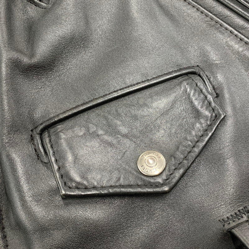 【中古品】【メンズ】 schott ショット LEATHER DOUBLE RIDERS JACKET レザー ダブル ライダース ジャケット USA製 バイカータグ アウター 145-250901-as-16-izu サイズ：36 カラー：ブラック 万代Net店