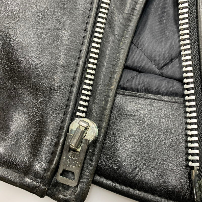 【中古品】【メンズ】 schott ショット LEATHER DOUBLE RIDERS JACKET レザー ダブル ライダース ジャケット USA製 バイカータグ アウター 145-250901-as-16-izu サイズ：36 カラー：ブラック 万代Net店