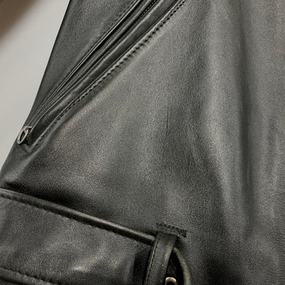 【中古品】【メンズ】 schott ショット LEATHER DOUBLE RIDERS JACKET レザー ダブル ライダース ジャケット USA製 バイカータグ アウター 145-250901-as-16-izu サイズ：36 カラー：ブラック 万代Net店