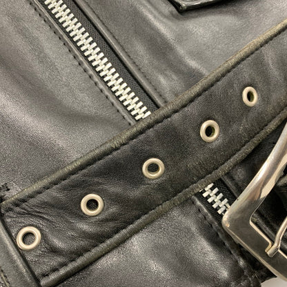 【中古品】【メンズ】 schott ショット LEATHER DOUBLE RIDERS JACKET レザー ダブル ライダース ジャケット USA製 バイカータグ アウター 145-250901-as-16-izu サイズ：36 カラー：ブラック 万代Net店