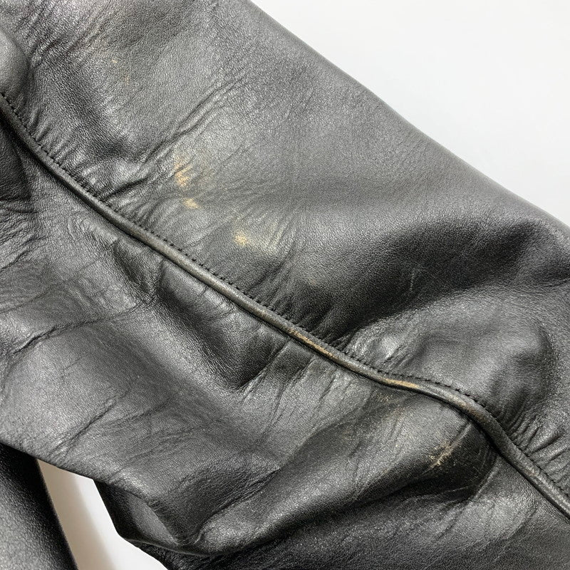 【中古品】【メンズ】 schott ショット LEATHER DOUBLE RIDERS JACKET レザー ダブル ライダース ジャケット USA製 バイカータグ アウター 145-250901-as-16-izu サイズ：36 カラー：ブラック 万代Net店