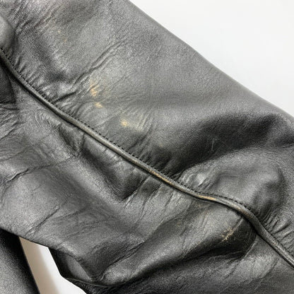 【中古品】【メンズ】 schott ショット LEATHER DOUBLE RIDERS JACKET レザー ダブル ライダース ジャケット USA製 バイカータグ アウター 145-250901-as-16-izu サイズ：36 カラー：ブラック 万代Net店