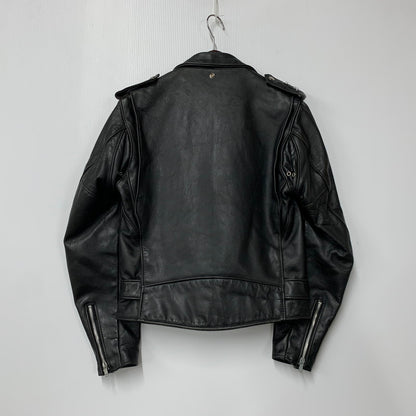【中古品】【メンズ】 schott ショット LEATHER DOUBLE RIDERS JACKET レザー ダブル ライダース ジャケット USA製 バイカータグ アウター 145-250901-as-16-izu サイズ：36 カラー：ブラック 万代Net店