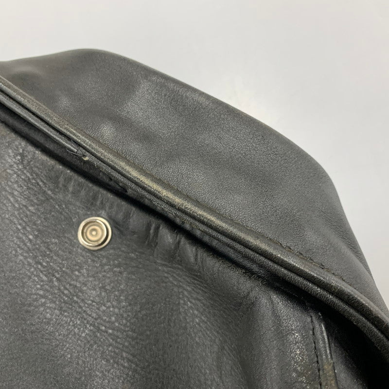 【中古品】【メンズ】 schott ショット LEATHER DOUBLE RIDERS JACKET レザー ダブル ライダース ジャケット USA製 バイカータグ アウター 145-250901-as-16-izu サイズ：36 カラー：ブラック 万代Net店