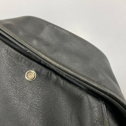 【中古品】【メンズ】 schott ショット LEATHER DOUBLE RIDERS JACKET レザー ダブル ライダース ジャケット USA製 バイカータグ アウター 145-250901-as-16-izu サイズ：36 カラー：ブラック 万代Net店