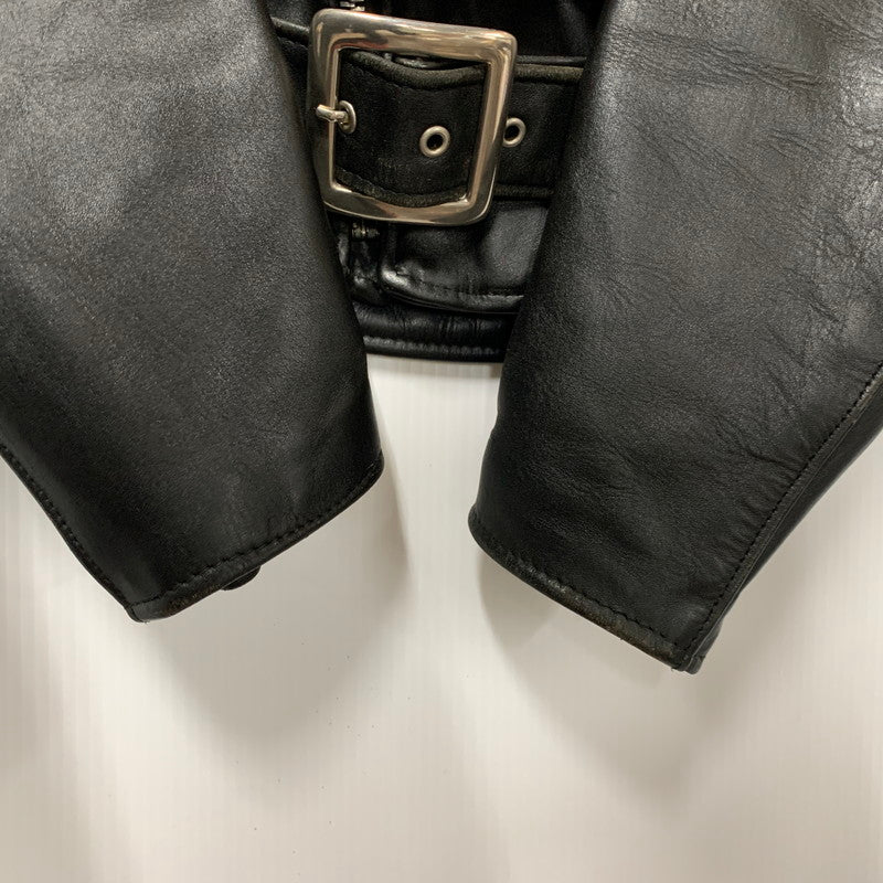 【中古品】【メンズ】 schott ショット LEATHER DOUBLE RIDERS JACKET レザー ダブル ライダース ジャケット USA製 バイカータグ アウター 145-250901-as-16-izu サイズ：36 カラー：ブラック 万代Net店
