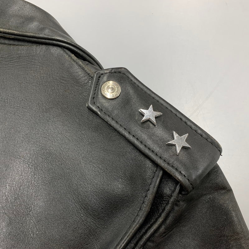 【中古品】【メンズ】 schott ショット LEATHER DOUBLE RIDERS JACKET レザー ダブル ライダース ジャケット USA製 バイカータグ アウター 145-250901-as-16-izu サイズ：36 カラー：ブラック 万代Net店