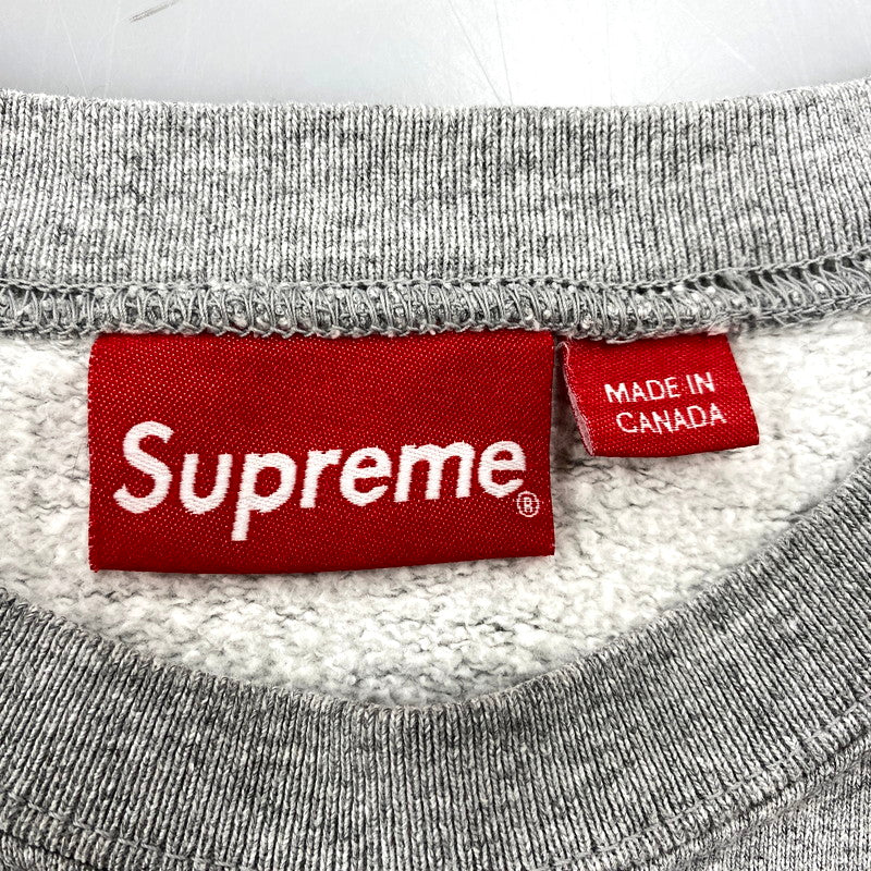 【中古品】【メンズ】 Supreme シュプリーム 20SS CUTOUT LOGO CREWNECK SWEATSHIRT カットアウトロゴ クルーネックスウェットシャツ トップス 長袖 149-250902-ma-02-izu サイズ：L カラー：HEATHER GRAY 万代Net店