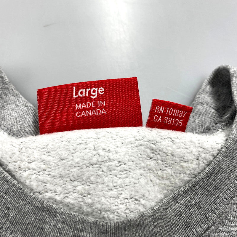【中古品】【メンズ】 Supreme シュプリーム 20SS CUTOUT LOGO CREWNECK SWEATSHIRT カットアウトロゴ クルーネックスウェットシャツ トップス 長袖 149-250902-ma-02-izu サイズ：L カラー：HEATHER GRAY 万代Net店