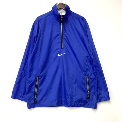 【中古品】【メンズ】 OLD NIKE オールドナイキ 白タグ HALF ZIP NYLON PULLOVER ハーフ ジップ ナイロン プルオーバー トップス アウター 146-250907-ya-16-izu サイズ：M カラー：ブルー 万代Net店