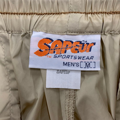 【中古品】【メンズ】 SAPEUR サプール NYLON TRACK PANTS ナイロン トラックパンツ ボトムス 153-250901-as-18-izu サイズ：M カラー：ベージュ×ブラウン 万代Net店