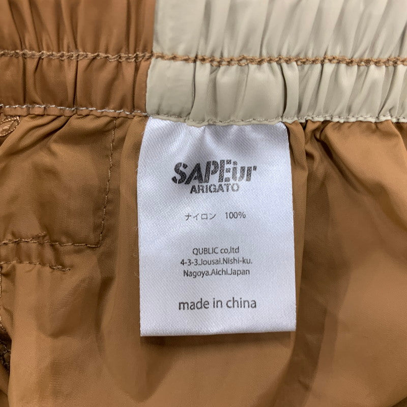 【中古品】【メンズ】 SAPEUR サプール NYLON TRACK PANTS ナイロン トラックパンツ ボトムス 153-250901-as-18-izu サイズ：M カラー：ベージュ×ブラウン 万代Net店