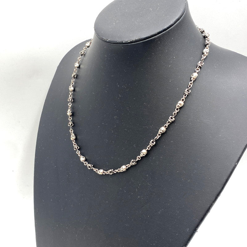 【中古品】【メンズ/レディース】 Justin Davis ジャスティンデイビス 925 SKULL DIVINE スカル ディバイン CHAIN NECKLACE チェーン ネックレス アクセサリー 192-250901-ya-10-izu カラー：シルバー 万代Net店
